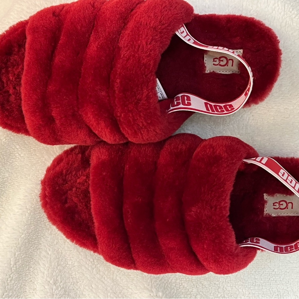 Ugg Fluff Yea Slides In Samba Red - image 5